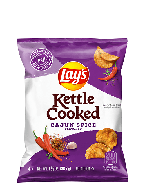 Lay's Kettle Cooked Potato Chips - Cajun Spice Flavored