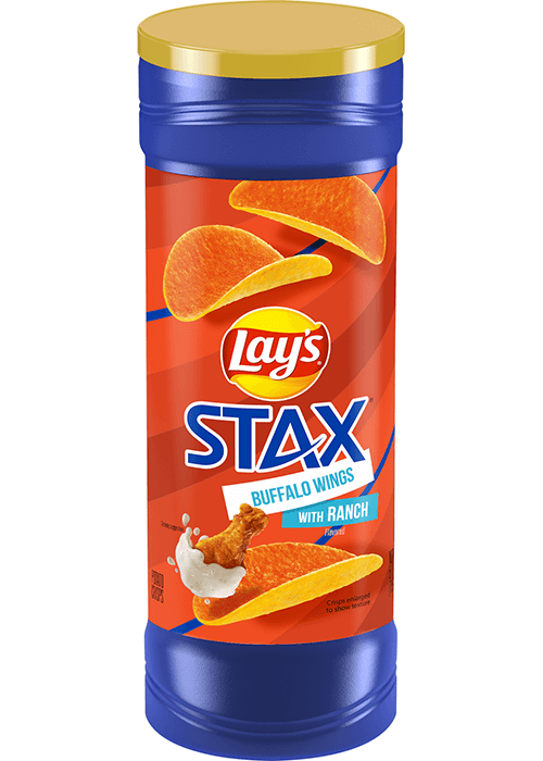 Lay's Stax Potato Crisps - Buffalo Wings With Ranch Flavored