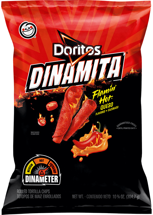 Doritos Dinamita Rolled Flavored Tortilla Chips - Flamin' Hot Queso Flavored