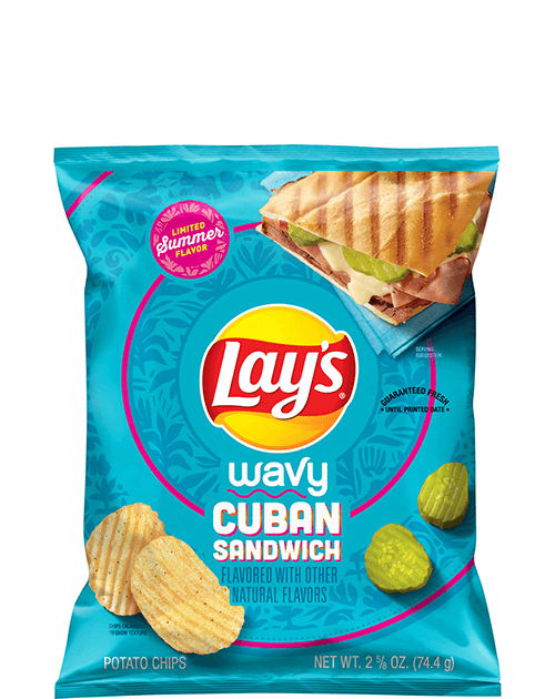 Lay's Wavy Potato Chips - Cuban Sandwich Flavored