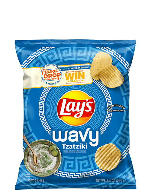 Lay's Wavy Potato Chips - Tzatziki Flavored