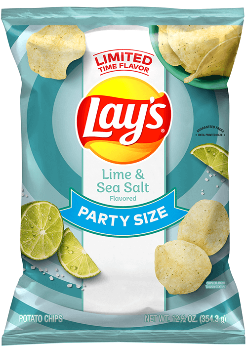 Lay's Potato Chips - Lime & Sea Salt Flavored