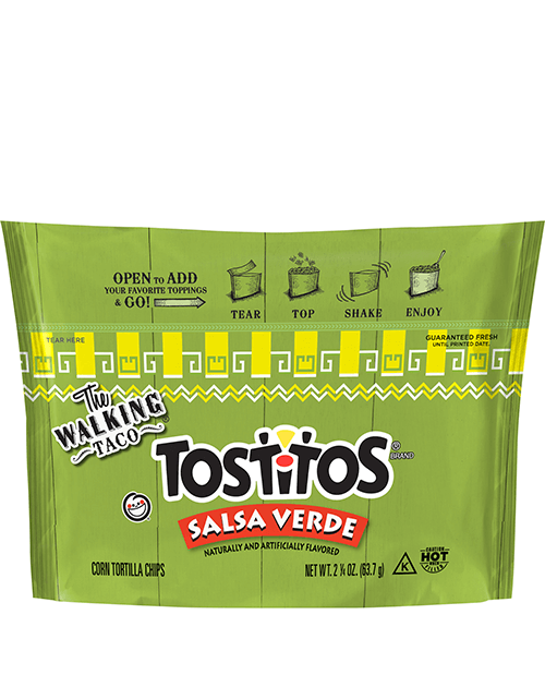 The Walking Taco - Tostitos Salsa Verde Flavored Corn Tortilla Chips