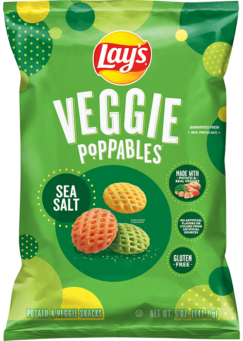 Lay's Veggie Poppables Potato & Veggie Snacks - Sea Salt