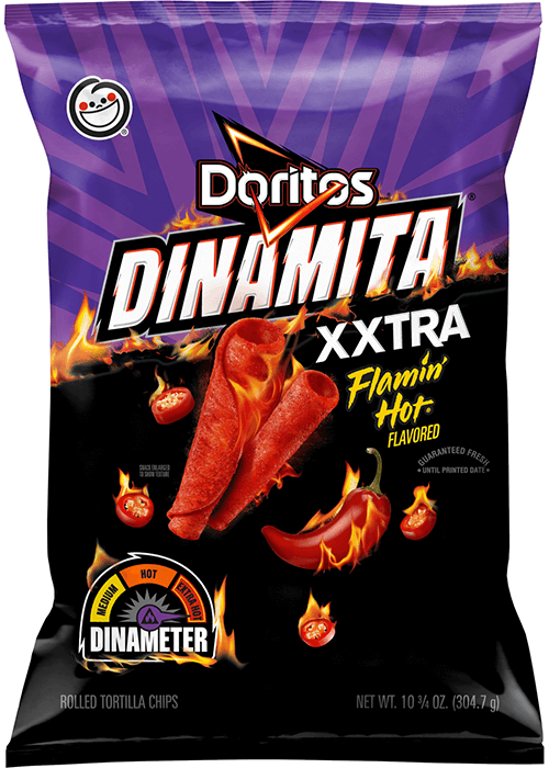 Doritos Dinamita Rolled Tortilla Chips - XXTRA Flamin’ Hot Flavored
