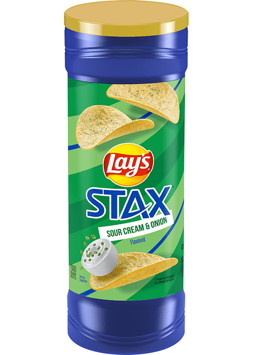 Lay's Stax Potato Crisps - Sour Cream & Onion Flavored