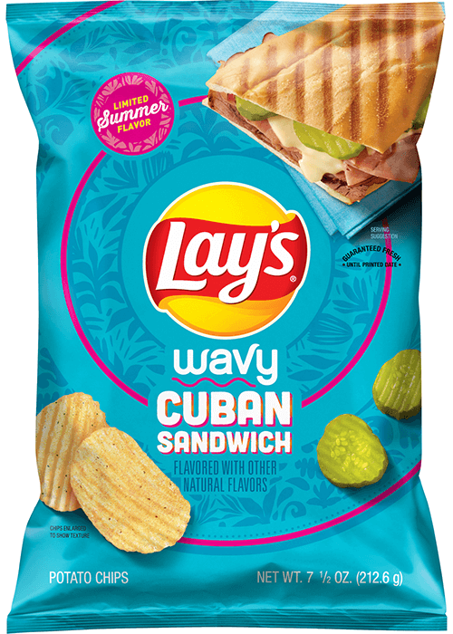Lay's Wavy Potato Chips - Cuban Sandwich Flavored