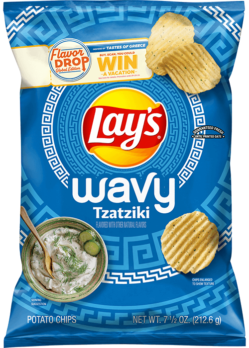 Lay's Wavy Potato Chips - Tzatziki Flavored